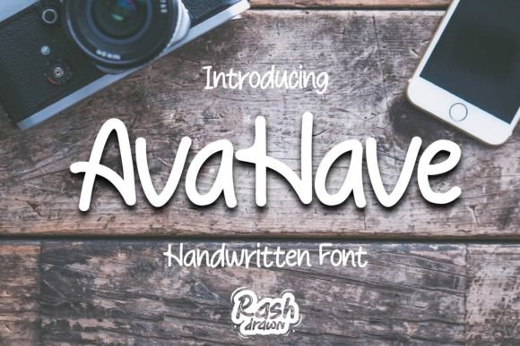 Avahave: A Trendy Handwritten Font for Elegant Craft and Product Design