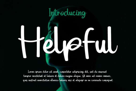 Helpfull: A Refined Script Font for Modern Editorial Design