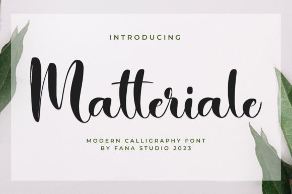 Matteriale: A Stylish Script Font for Modern Web Design