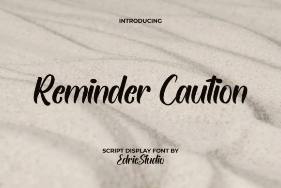 Reminder Caution: A Script Font That Elevates Small Business Branding