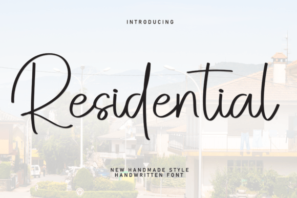 Residential: A Stylish Script Font for Elegant Branding Projects