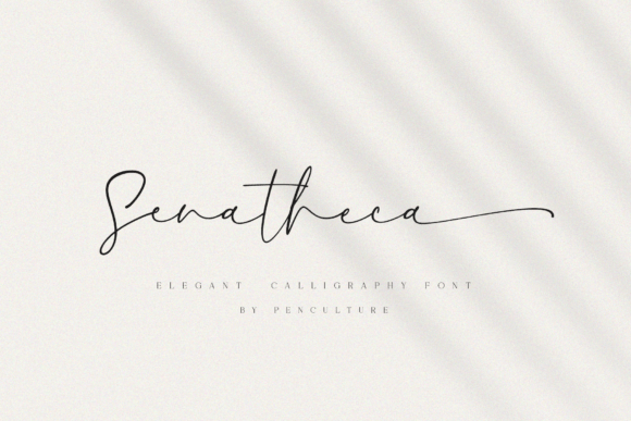 Senatheca: Elevating Web Design with Elegant Calligraphy Typography