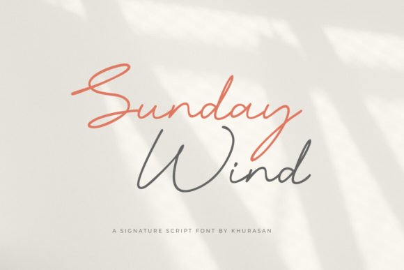 Sunday Wind: A Modern Script Font for Crafters and Product Designers