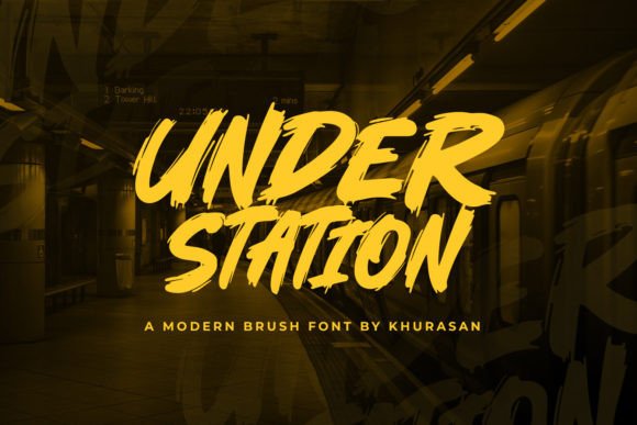 Under Station: A Bold Brush Font for Handmade Makers and Creative Sellers