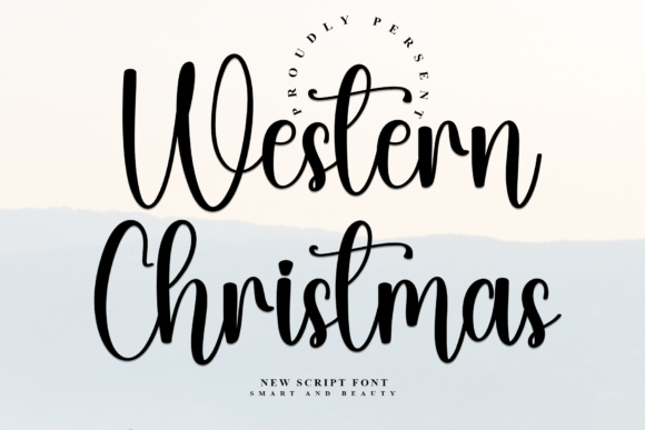 Western Christmas: A Stylish Script Font for Modern Editorial Design